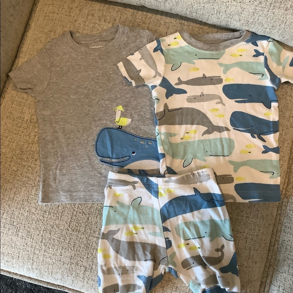 Carters 3 piece pajama set size 12 month
